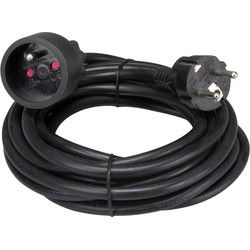 Verlengkabel 5 m zwart 3g1.5 penaarde