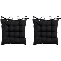 Madison Toscane Kussen - Panama Black - 46x46 - Zwart - 2 Stuks