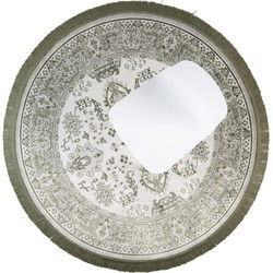 Housecraft Living Reza Vloerkleed Rond 160 cm Vintage Perzisch/ Oosters Motief Groen/Grijs