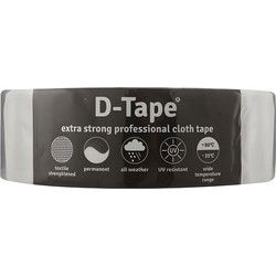 Tape permanent 50mmx50m grijs