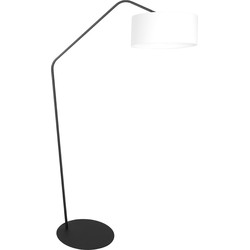 Anne Lighting - vloerlamp - ZigZag - wit zwart - metaal - booglamp - E27 - 4244ZW