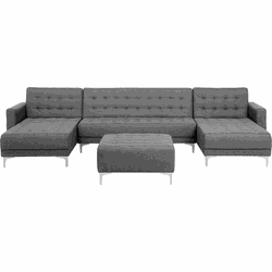 Beliani ABERDEEN - Modulaire Sofa-Grijs-Polyester