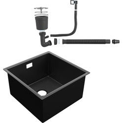 Wasophoogte Spoelbak en Siphon - Module Z30 - Zwart