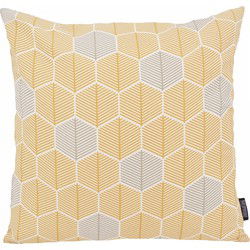 Hexagon Geel | 45 x 45 cm | Kussenhoes | Katoen/Polyester