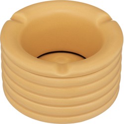 Terras asbak/stormasbak rond keramiek 11 x 6 cm oranje - Asbakken