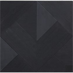 PTMD Belinda Black MDF angular carved wallpanel matt L