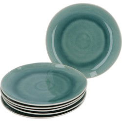 6 stuks Dinerborden 27 cm  Esmee Groen - Reactive Glazing Aardewerk