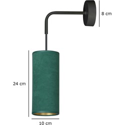 Odsherred groene wandlamp 1x E27 design afgewerkt