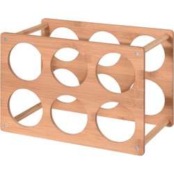 Set van 3x stuks houten wijnrek voor 6x flessen 35 cm - Totaal 18x flessen - Wijnrekken