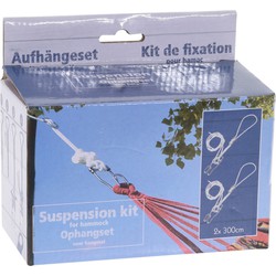 Pro Garden Hangmat ophangsysteem - 300 cm - wit - ophangset - excl. hangmat - Hangmatten