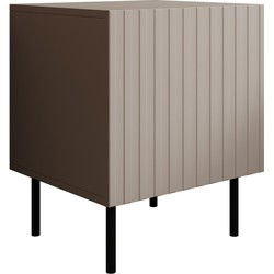 Meubella - Nachtkastje Alex - Beige - 45 cm - Set van 2