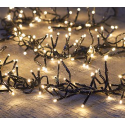 Set van 2x stuks clusterverlichting knipper functie en timer 384 warm witte leds - Kerstverlichting kerstboom