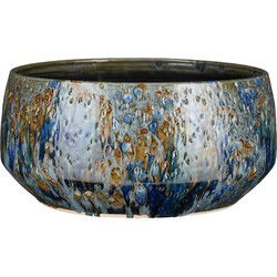 Mica Decorations Harris Schaal - 32x32x15 cm - Keramiek - Blauw