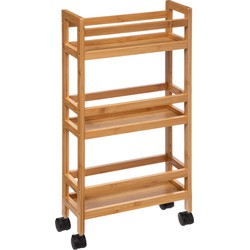 Keukentrolley bamboe 3-laags 36 x 15 x 74.5 cm - Opberg trolley