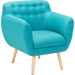 Beliani MELBY - Fauteuil-Blauw-Polyester