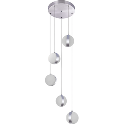 Moderne hanglamp Lovest - L:37cm - LED - Metaal - Grijs