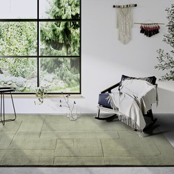 Villeroy & Boch - Laagpolig vloerkleed Wol - Charlotte - Groen - 80x150 cm