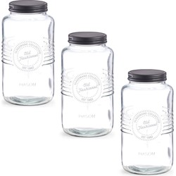 4x Glazen voorraadpotten/bewaarpotten 2000 ml Old Fashioned 23 x 12 cm - Voorraadpot