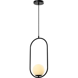 QUVIO Hanglamp glas langwerpig zwart - QUV5123L-BLACK