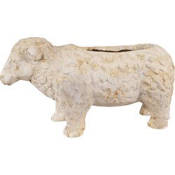 Clayre & Eef Bloempot Schaap Beige Keramisch materiaal