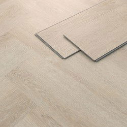 Set van 5 PVC vinyl vloeren visgraat klik vinyl 1,56m² 20 planken 4,2mm dik licht eiken, geschikt voor vochtige ruimtes ML-Design