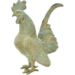 Bronzen beeld van een Haan