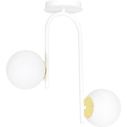 scandinavische plafondlamp Simone Wit 2-lichts