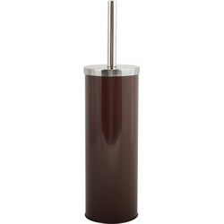 MSV Toiletborstel in houder/wc-borstel - metaal - bruin - 38 cm - Toiletborstels