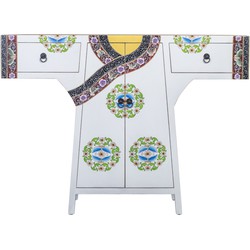 Fine Asianliving Chinese Kimono Kast Handgeschilderd Wit