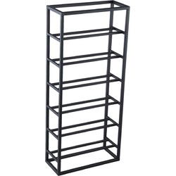 PTMD Wijnrek Kentyn - 35x15x84 cm - Ijzer - Zwart