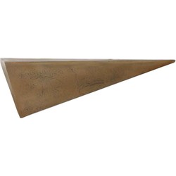 PTMD Beau Driehoekige Wandplank - 39 x 13 x 13 cm - Aluminium - Goud