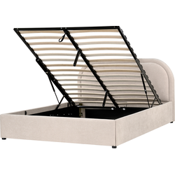 Beliani QUILLIEN - Tweepersoonsbed-Beige-Polyester