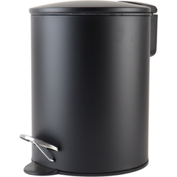 Nordix Pedaalemmer - 3 Liter - Prullenbak - Afvalbak - Badkamer - Toilet - Zwart - Metaal
