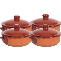6x gerimport ovenschaal- met deksel - salamanca - 24 x 9 cm - 4 liter - Braadpannen