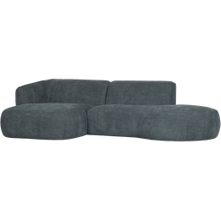 WOOOD Polly Chaise Longue Links - PES - Blauw/Groen - 71x258x150/105