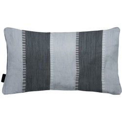 Sierkussen met paspel ca. 30x50 cm Banda grey (4 stuks)