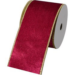 Clayre & Eef Decoratie Lint 63 mm x 5 m Roze Synthetisch