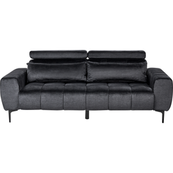 VEGAMO - Driezitsbank - Zwart - Fluweel