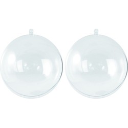 2x Kerstballen om te vullen 8 cm - Kerstbal