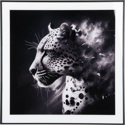 Wanddecoratie Leopard - Zwart - 2x50x50cm