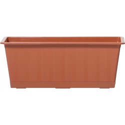 1x Terracotta kunststof Agro plantenbakken/bloembakken 50 cm - Plantenbakken