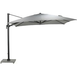 Hawaii Big Pole II parasol - 350x350 cm - carbon black - royal grijs