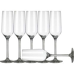 Royal Leerdam Champagneglazen/flutes Carre - 6x stuks - 220 ml - Champagneglazen