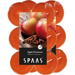 24x Maxi theelichten appel/kaneel geurkaarsen Apple Cinnamon 10 branduren - geurkaarsen