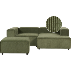 Beliani APRICA - Modulaire Sofa-Groen-Corduroy