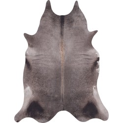 Vercai Rugs Nova Skins Collectie - Laagpolig Vloerkleed - Polyester - Donker Bruin - 130x155 cm