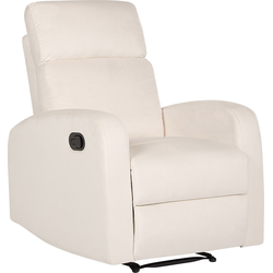 VERDAL - Relaxfauteuil handmatig - Crème - Fluweel
