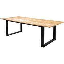 Kaihou table 240x100cm. alu black/teak