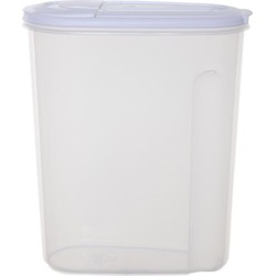 Voedselcontainer strooibus - transparant - 3 liter - kunststof - 20 x 10 x 24 cm - Voorraadpot