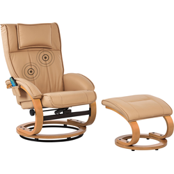 Beliani MAJESTIC - Massagestoel-Bruin-Kunstleer